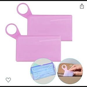 Portable face mask holder pack of 3pack